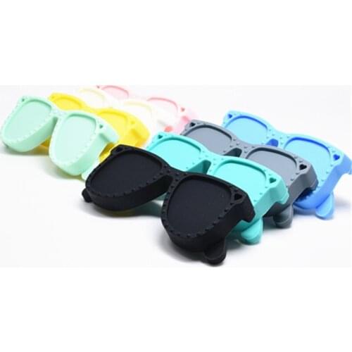 5 PCS Sunglasses Baby Silicone Teether BPA Free Colorful Aviator Teether Necklace Shower Teething Baby Teethers 8 Colors Options