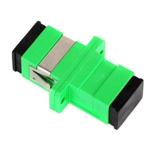 FTTH SC APC Adapter Connector Connector Simplex Single mode Plastic SM Fiber Optic Adapter