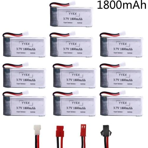 3.7V 1800mAh lipo Battery for KY601S SYMA X5 X5S X5C X5SC X5SH X5SW X5HW X5UW M18 H5P HQ898 H11D H11C RC Helicopter Battery part