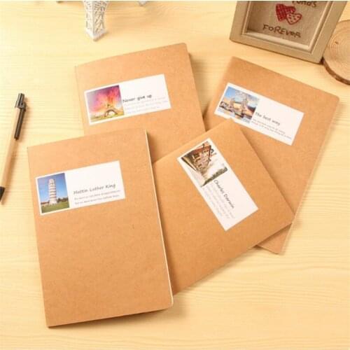 Random Style A5 Nostalgic Retro Childhood Memory Kraft Paper Riding Nails 32 Open Line Diary Book Notes Book