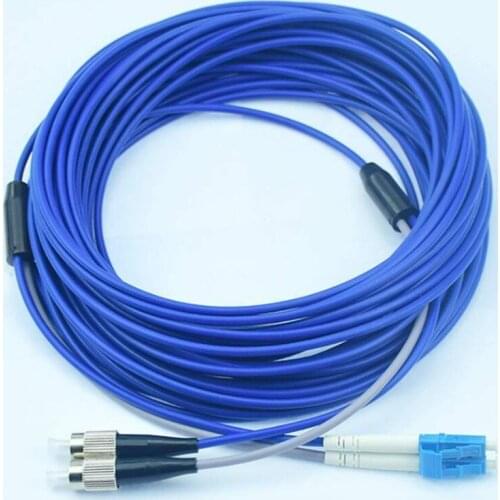 100meters Armored Multimode Duplex Fiber Optic Cable(62.5/125)- LC to SC