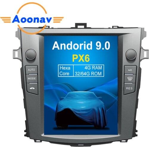 AOONAV 10.4 inch 2din android 9.0 car GPS navigation for-Toyota Corolla 2007-2012 car radio autoradio IPS multimedia player