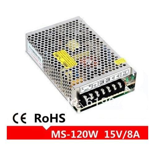 Small size LED switch power supply 120W 15V 8A power supply MS-120-15 Mini type
