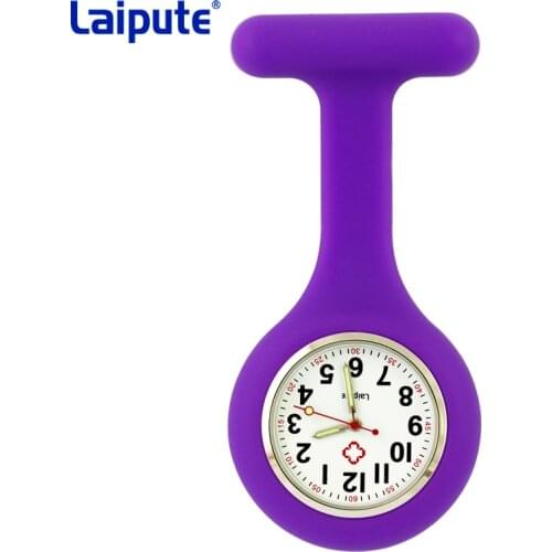 Own custom logo round medical nurse watches rubber doctor hours watches silicona 7colors