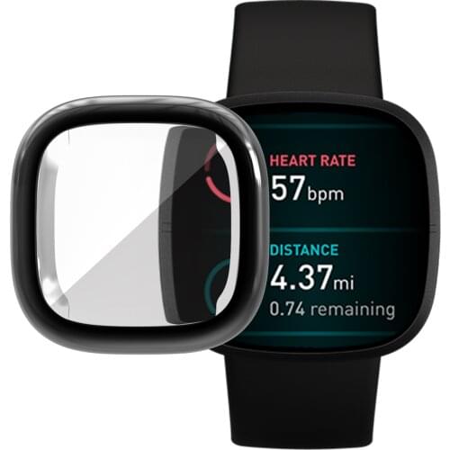 Watch Case cover for Fitbit Watch versa 3 and versa 2 1 Soft All-Around Screen Protector bumper For Fibit watch versa lite