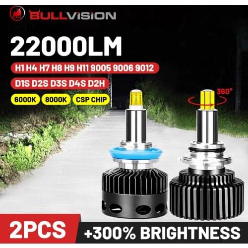 D1S Led H1 H11 Headlight H4 H7 Ice Lamp 20000Lm 360 D2S D3S D4S D2H Super Car Bulb H8 H9 9012 HB3 HB4 Fog lights 9005 9006 PTF