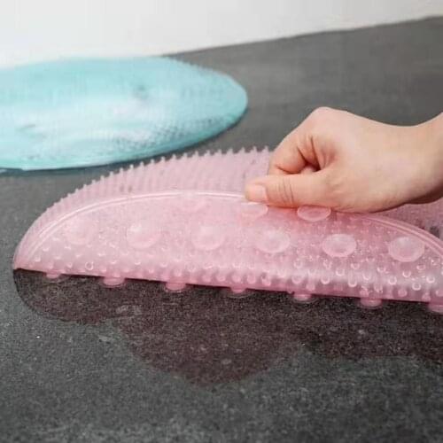People rub artifacts bathroom silicone sucker rub back feet round wall elastic massage brush exfoliating gloves