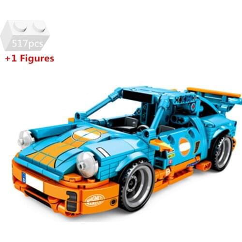 City Racing Car Pull Back Speed Champions Supercar Building Blocks Kit Bricks Creator Classic Model Kids Toys For Children Gifts