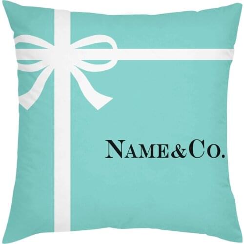 Hot Custom Name and Cor Personalized Blue Mint Throw Pillow Case Personalised Girls Gifts Fashion Home 18"