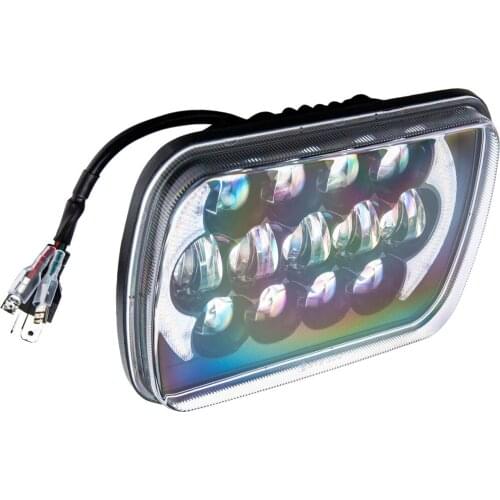 H6054 H6014 7x6" LED Headlight Hi/Lo Beam Halo DRL for GMC Savana 1500 2500 3500