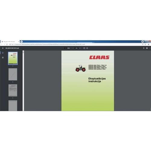 CLAAS WebTIC Offline Latvian Language 06.2021 Operator Repair Manual & Service Documentation DVD