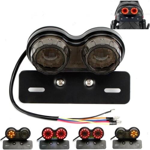 Red lighting jet aircraft decal ejector motorbike indicator motorcycle tail light with bracket license plate moto brake light