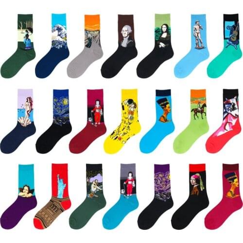 3 Pairs Man Socks Spring Summer Creative Cotton Animal Socks Funny Cute Art Flexible Fruit Female Socks Trend Harajuku Unisex