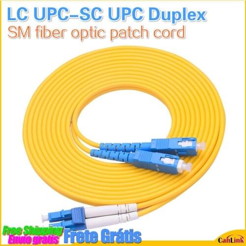 Single Mode 5pcs/bag LC UPC-SC UPC Duplex fiber optic patch cord optical patch cable Jumper
