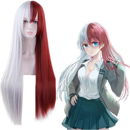 My Hero Academia Cosplay Wig Shouto Todoroki Cosplay Wig Heat Resistant Synthetic Boku No Hero Academia Halloween Women Wigs