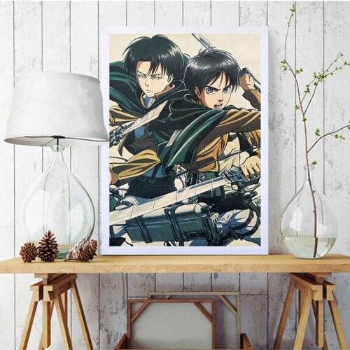 Attack On Titan Anime Posters And Prints Classic Japanese Animation Cartoon Canvas Painting HD Wall Art Pictures Home Decoration