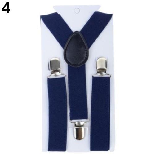 Lovely Kids Adjustable Clip-On Braces Boys Girls Y-Back Suspender Child Elastic