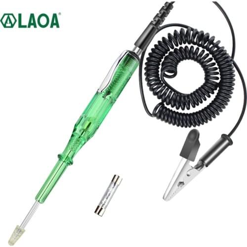 LAOA Test Pencil 12V 24V Voltmeter Voltage Probe Volt Meter Electric Indicator Power Detector Tester Socket Car Repair