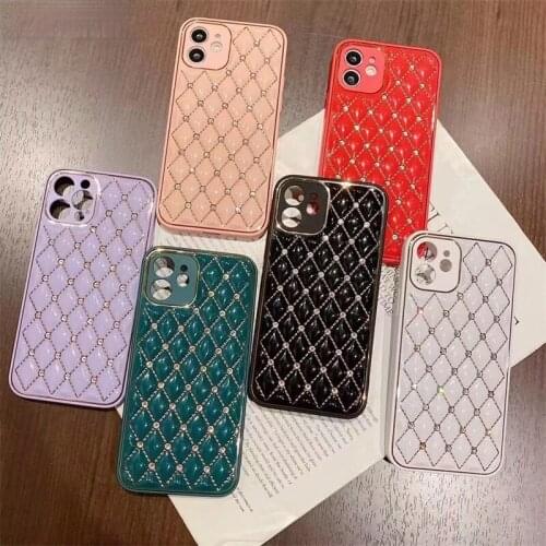 Luxury Diamond Bling Plating Soft Silicone Phone Case For iPhone 11 12 Pro Max XR X XS Mini 8 7 Plus SE Camera Protection Cover