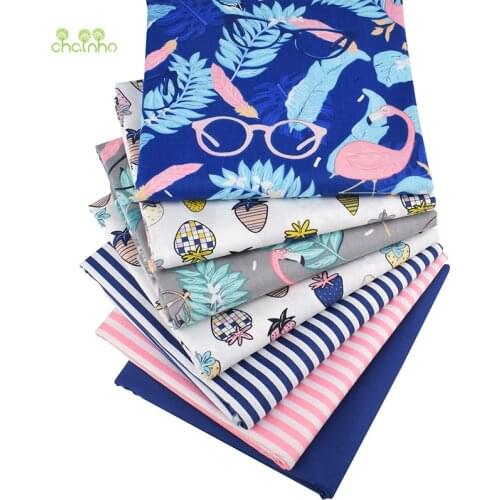Chainho,Cartoon Series,Printed Twill Cotton Fabric,Patchwork Clothes For DIY Sewing Quilting Baby&Childrens Bedclothes Material