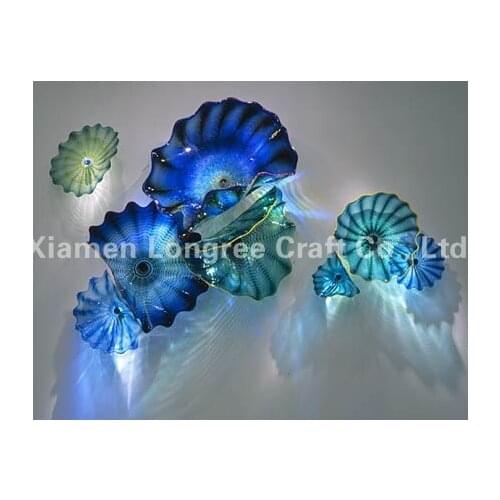 Modern Glass Art Decoration Hand Blown Glass Wall Light Plate