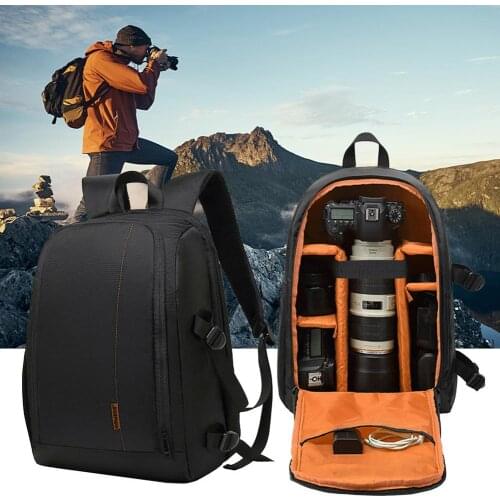 Stylish Photography Waterproof Backpack Travel Camera DSLR Shoulders Bag Nylon Case Fit Laptop Tripod Travel Outdoor SLR Bags