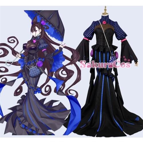 Fate/Grand Order FGO Murasaki Shikibu Purple Long Dress Halloween Cospaly Costume