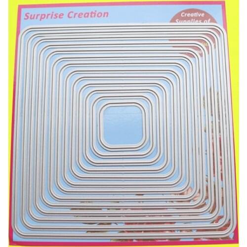Cutting Dies 6x6" Round Corner Square Scrapbook Cardmaking DIY Paper Craft Surprise Creation Stencil