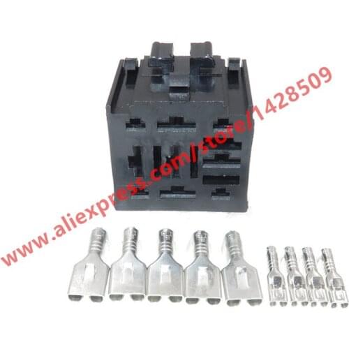 20 Sets 9 Pin Automotive Relay Connector Car Fuse Socket Cable Plug With Terminals