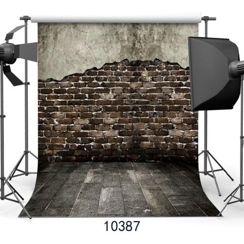 Vintage Black Brick Photography Backdrops Vinyl Cloth Photo Background for Portrait Baby Shower New Born Children Photo Studio