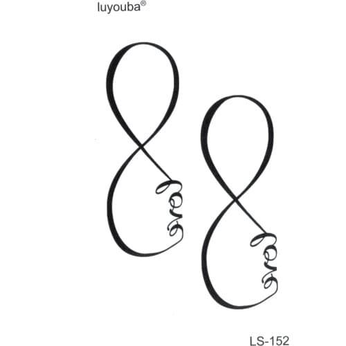 Forever LOVE Waterproof Temporary Tattoos men Unlimited love Fake Tattoo Body Art Flash Tattoos Tatuagem Tatoo Sleeve