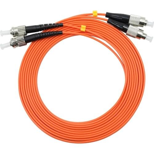 YOUYSI 10PCS 1000Mbps Multimode fiber jumper FC-ST fiber patch cord FC/UPC-ST/UPC MM Duplex OM2 1m 2m 3m 5m 10m