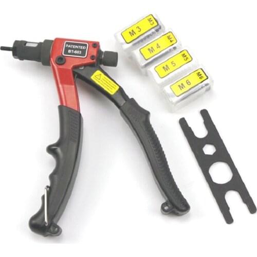 New 8" 200mm Hand Rivets Nut Gun Handle Screw Gun Riveting Tools M3/M4/M5/M6