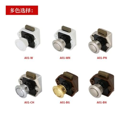 Camper Car Push Lock Diameter 20mm RV Caravan Boat Motor Home Cabinet Drawer Latch Button Locks For Furniture Hardware