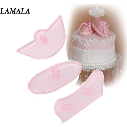 1 Set bake tools Baby Sneaker Shoe Shape Silicone Mold Fondant Cake Decorating Tools Embosser Cookie Cutter Mould Birthday Gift