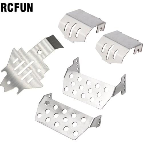 1set TRX4 Aluminum Alloy Chassis Armor Axle Protector Skid Plate for 1/10 RC Crawler TRAXXAS TRX-4 TRX4