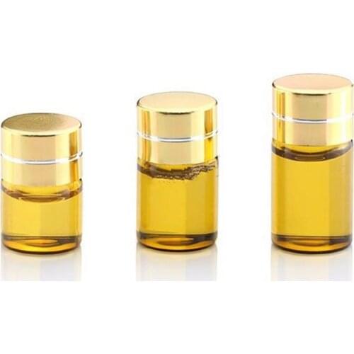 1ML 2ml Amber clear Mini Glass Bottle, 3CC Amber Sample Vial,Small Essential Oil Bottle