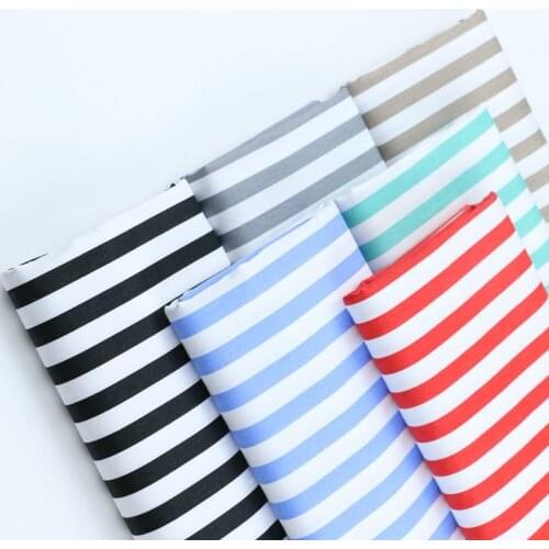 1cm Stripe Series Print Cotton Twill Fabric By Meters Pure Cotton Fabric Material for DIY Sewing Handmade Baby Cloth Handicrafts