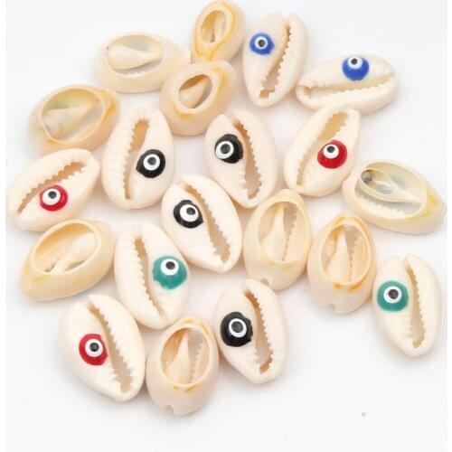 10pcs Eye Pattern Marine Natural Shell Spacer Beads 10-20mm Conch Loose Beads For Jewelry Making Diy Bracelet Accessories