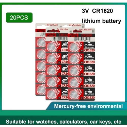 100% Original For Maxell CR1620 Button cr 1620 ECR1620 GPCR1620 3v Lithium 20PCS Cell Battery For Watch Car Remote Key