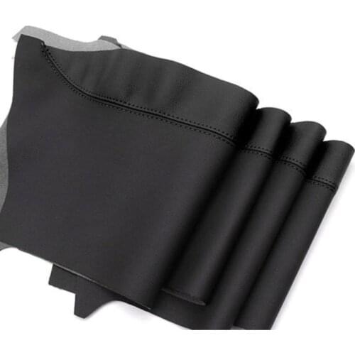 4pcs Black PU Leather Car Door Panel Surface Shell Cover Sticker Trim Fit For Honda Civic 2016-2017 Car Door Interior Styling