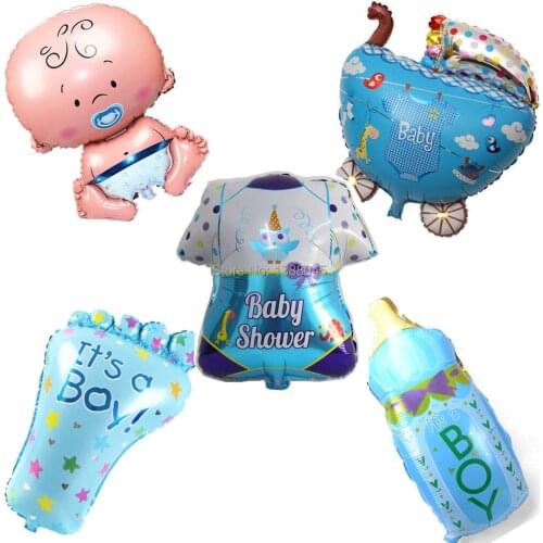 5pcs/lot Baby Shower Foil Balloons Birthday Party Decoration Kids Baby Shower Party Supplier 1 Year Birthdday