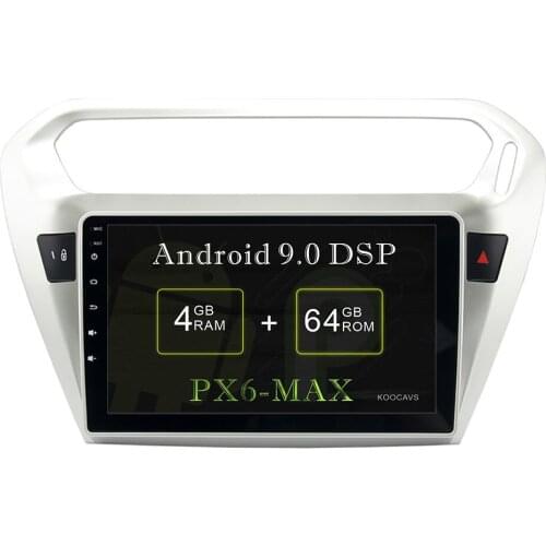KOOCAVS 9" IPS Android 9.0 Car GPS Radio Player for Peugeot 301 Elysee 2014 2015 with 4GB+64GB Stereo Multimedia Headunit