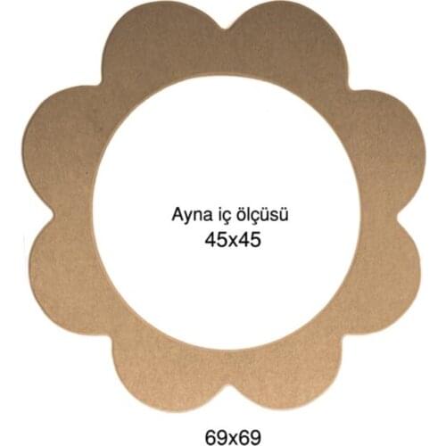 AY147 Daisy Mirror Frame, Unpainted Raw Wood Frame