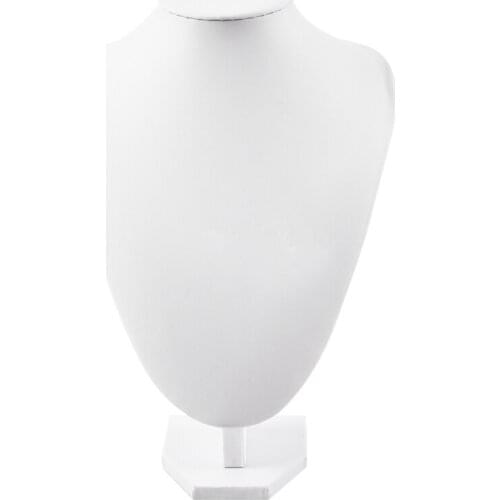 BUST DISPLAY STAND DISPLAY HOLDER NECKLACE WHITE 29x20cm