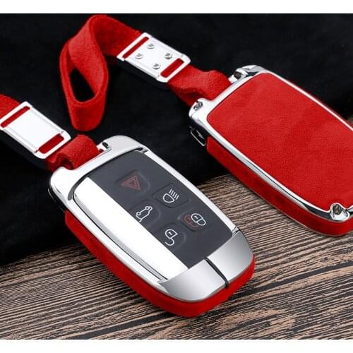Zinc alloy Artificial fur Car Key Case Cover Shell For Land Rover Range Rover Sport Evoque Freelander 2 Jaguar XE XJL XF C-X16