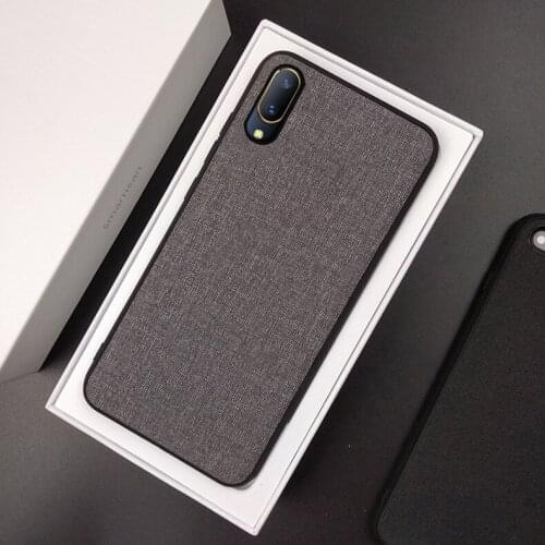 For VIVO V11i V11 Pro Case Luxury Skin Coque Silicone edge fabric back cover protect case for vivo v11 v11pro full cover shell
