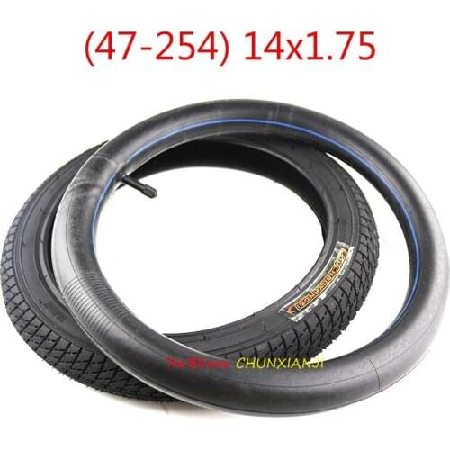Children bicycle tires 14x1.75 /47-254 bicycle tyre and inner tube for BMX Kids Bikes Ultralight Folding Bike 14*1.75