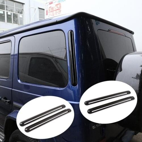 For Mercedes Benz G Class W463 G350 2019-2020 ABS Glossy Black Rear Side Air Vent Decoration Trim Car Accessories