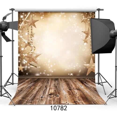 Retro Photography Backdrops Christmas Star Wooden Floor Backgrounds for Studio Photo Portrait Photo Shoot Photophone Vinyl Cloth